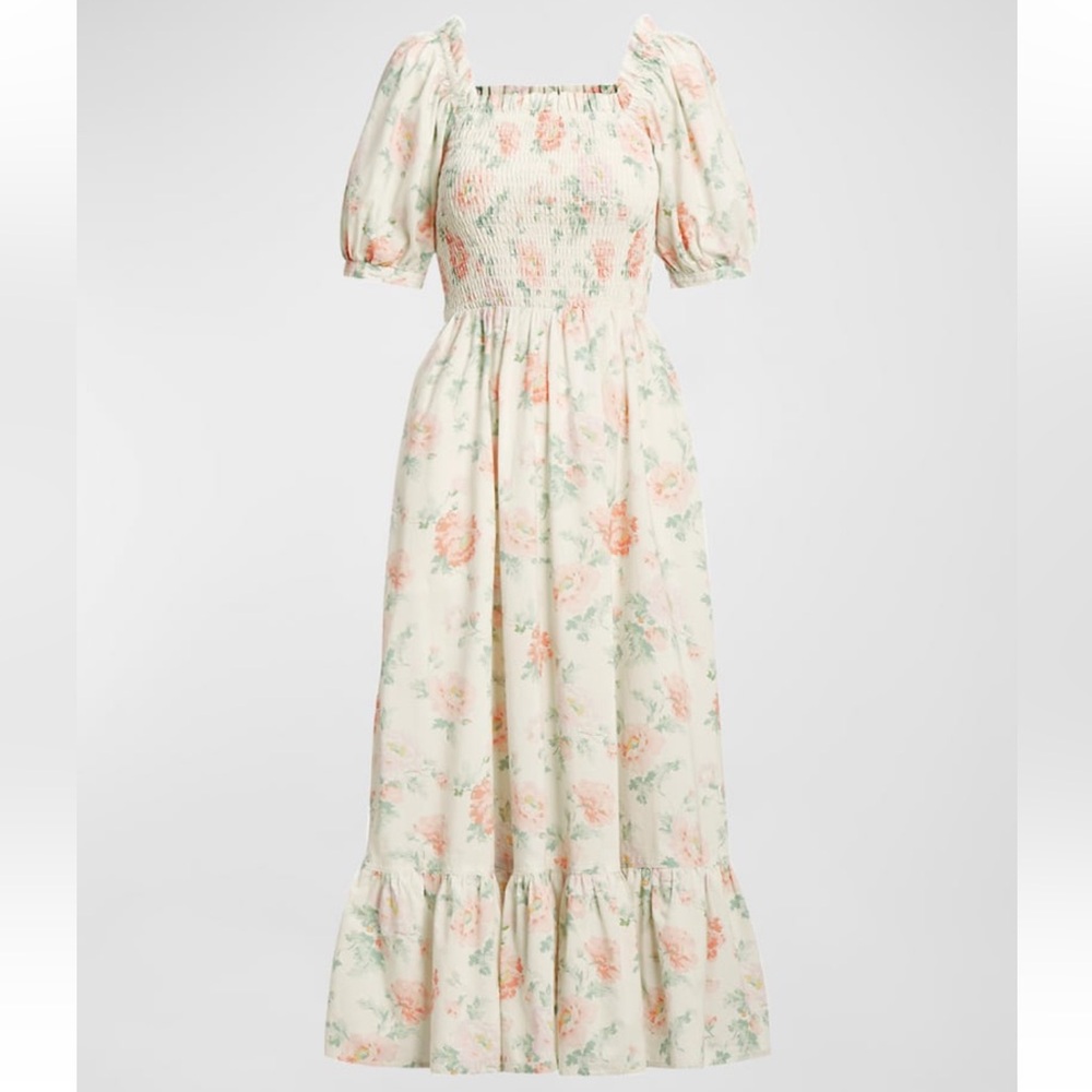 Polo Ralph Lauren Floral Smocked Cotton Dress XS NWT $398